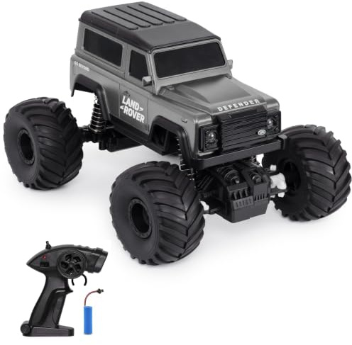 CMJ RC Cars Land Rover Defender Big Wheel Remote Control Car, 1:16 Scale Off-Road Toy with Oversized Tyres & Rechargeable Battery, 2.4GHz