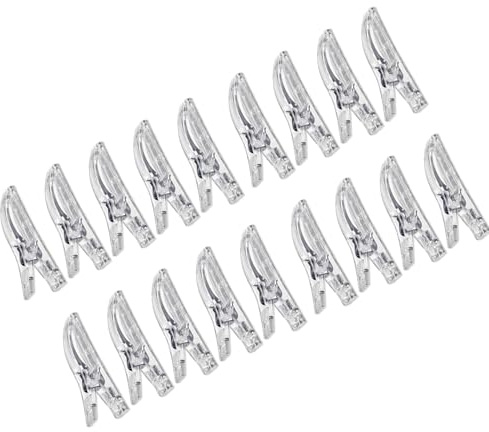Nucelit 20Pcs Clear Window Blind Clip Without Tool Need Temporary Pleated Paper Blind Shade Hanger Clamp for Room Decors Strong Grippers Curtain Holders