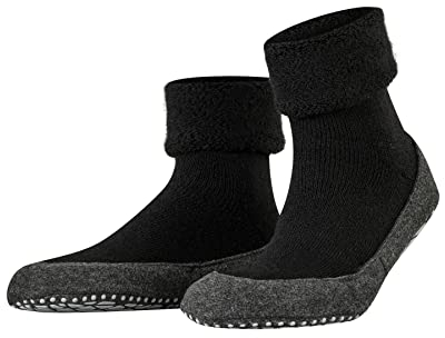 FALKE Stoppersocken Cosyshoe M Hp Wolle rutschhemmende Noppen 1 Paar, Schwarz Black 3000, 43-44