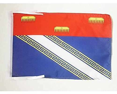 AZ FLAG Drapeau Ardennes 45x30 cm Polyester 100D Cordelettes | Usage intérieur et extérieur Drapeau décoratif du département des Ardennes coutures doubles et bords renforcés