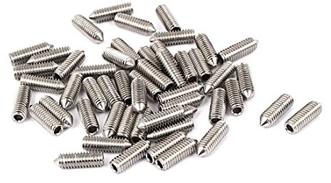 sourcing map Vis Pointeau Conique pour Poignée de Porte Vis Sans Tête Hexagonale M4 x 12mm Acier inox 304 50pcs