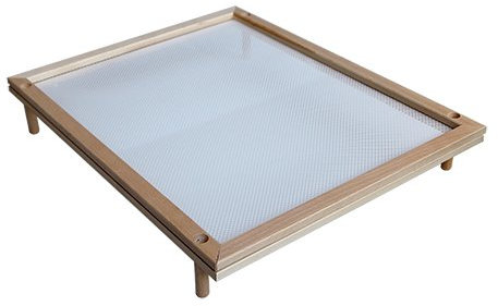 Panetta Casalinghi Telaio in Legno con griglia di Cibo, Beige, 50 x 40 cm