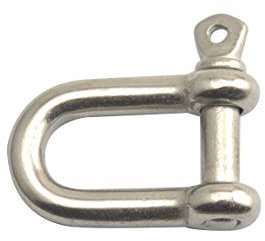 Wuuycoky 10 Stück Edelstahl Schäkel Standardgröße M5 Schraube Pin D Anker Schäkel D Ring