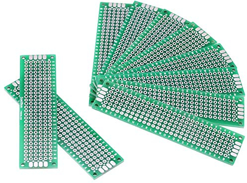 10 pièces 2cm x 8cm double face étamé plaqué prototypage bricolage à souder carte de circuit imprimé universelle