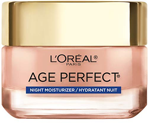 Rosy Tone Cooling Night Moisturizer by L'Oreal Paris Skin Care, Age Perfect Face Moisturizer to Reactivate Rosy Radiance and Firm Skin, More Supple Skin Overnight, oz