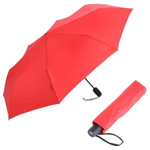 Knirps Regenschirm I.200 Medium Duomatic in verschiedenen Farben mit Schirmtasche I kleiner Taschenschirm mit Drucktaste I Regenschirm automatisch & kompakt I Taschenregenschirm leicht & sturmfest