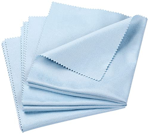 Vin beauty 3 Pcs 11.8x11.8inch Soft Microfiber Cleaning Cloth Musical Instruts Instrut Polishing Cloth Universal Clean Cloth Guitar Violin Piano Brass Trumpet Sax Flute, Blue