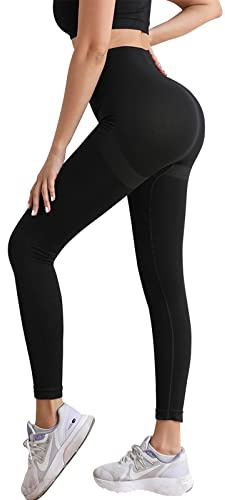 Getervb Leggins Sportivi Donna Push Up Vita Alta Pantacollant Opaco Scrunch Pantaloni Dimagranti Anticellulite Palestra Fitness Senza Cuciture per Yoga Palestra Jogging