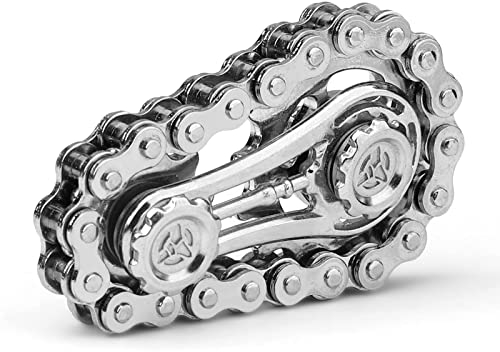 Coole Zahnräder Fidget Kette, Montage Fidget Spinner Ring Spielzeug für Kinder Erwachsene, Metall Fidgeting Fahrrad Kettenräder Würfel, EDC Neuheit Stress Relief Hand Spinner Kinetisches Geschenk