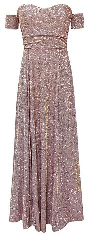 Cocila Abito Estivo Donna Lungo Pois Abiti Estivi Donna Curvy Eleganti Vestito Aderente Corto Abito Cerimonia Fucsia Donna Gonna Lunga da Cerimonia Offerte del Giorno Lampo (Pink, S)
