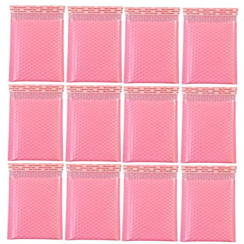 SEWACC Gepolsterte Umschläge 11x13cm Mit Selbstklebender Versiegelung Reißfest Versandtaschen Für Expresspakete Und Online Shops 60 Stück Rosa