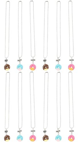 SOIMISS 12stücke Freundschafts-halsketten Teilig Bunte Donut- Tragbare Ketten Für Freunde Für Geburtstage Und Abschlüsse Mit Bedeutungsvollem Design