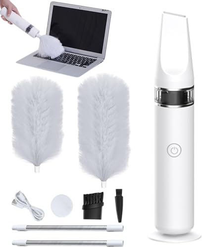 Spin Duster | Spolverino elettrico regolabile con rotazione automatica a 360° | per la pulizia efficiente per la casa e | Spazzola rotante per rimuovere la polvere in modo facile e veloce.