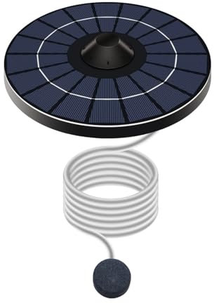 TINEASUR 1 Jeu Pompe à solaire pompe à eau pompes pour étangs pompes de bassin pour étangs à poissons étang de la piscine kit pompe panneau solaire aérateur d' abdos Black