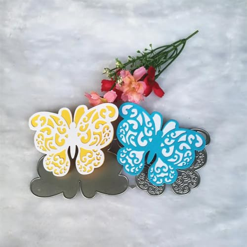 16,1 x 6,4 cm Schmetterlings-Metall-Stanzschablone zum Prägen von Papier, Geschenkkarten, Scrapbooking, Basteldekor
