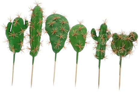 RORPOIR 6 pezzi Decorazione Cactus Piante Artificiali Realistiche per Ufficio e Casa Design e Vividità per Ogni Arredamento