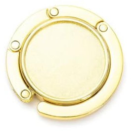 Hrlace Tisch Handtaschenhalter Haken Faltbare Antirutsch Taschenhaken Halterung für Handtaschen Faltbare-Handtasche-Haken Tischhaken für Schreibtisch Büro Restaurant Gold