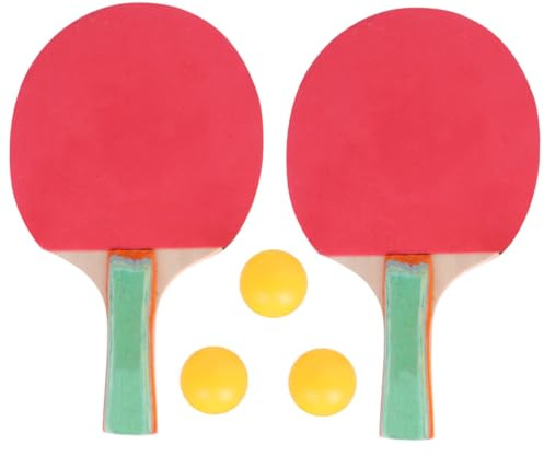 UPKOCH Raquetas de Tenis de Mesa para Adultos y Raquetas Horizontal y Recta con Pelotas Superficie Suave y Duradera para Entrenamiento y Juego Recreativo Color Aleatorio Color Aleatorio