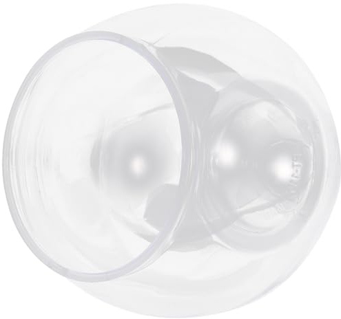 Hemobllo Transparente Runde Pet Fischglas Deko im Kugelförmigen Design Unzerbrechliches Aquarium für Büro und Heimdekoration dem Schreibtisch
