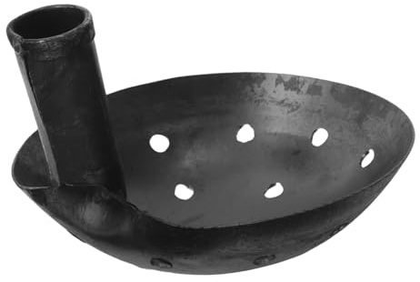HOMOCONO Paletta per Detriti e Fanghi in Metallo da 17 Cm con Fori da 1cm, per Pulizia di Scolo e Canale Agricolo, Attrezzo Multipurpose per Giardino e Terreni