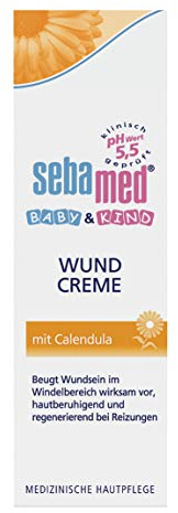 Sebamed Baby & Kind Wundcreme mit Calendula 75 ml, beugt Wundsein im Windelbereich wirksam vor, hautberuhigend und regenerierend bei Reizungen