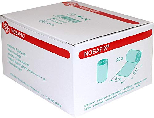 480 Stück (24 x 20) Nobafix Mullbinden elastische Fixierbinden von Nobamed(08 cm x 4 m)