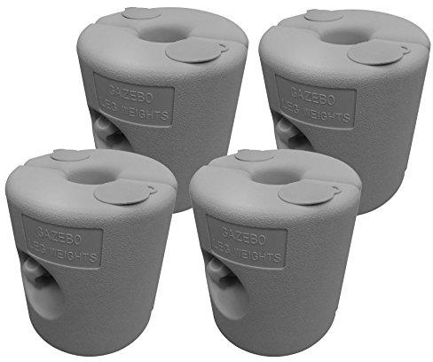 Spetebo 4X Pavillon Standfüße grau - Standsicherung befüllbar - Gewicht Partyzelt Stützen Trampolin Halterung