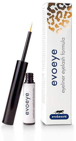 EVOBEAUTÉ evoeye Eyeliner Eyelash Formula svart 1,5 ml I fläckbeständig eyeliner med ögonfransserum I ögonmakeup för vård och tillväxt av ögonfransar