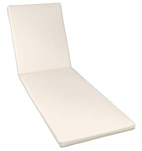 GHIOCUSCINI | Cuscino per Lettino Prendisole, Impermeabile, Colore Ecru in Tessuto Sky Nautico, Sfoderabile, Made in Italy