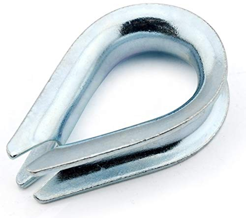 Constrabo | 20x Kausche 3mm DIN 6899 B| Drahtseilkauschen Stahl verzinkt |Drahtseil-Kausche Stahlseil, Drahtkauschen, Seilkausche, Kauschen Seil-Öse für Draht, Stahlseil, Edelstahlseil, Forstseil