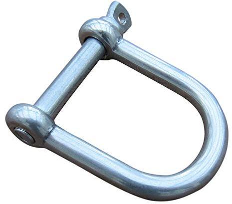Wide D-Shackle - 316 Stainless Steel - Suitable for Mooring Buoys - M5 - Pack of 2
