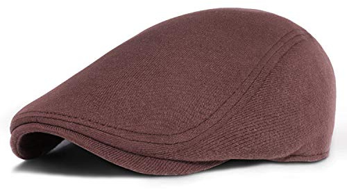 PORSYOND Män Gatsby Newsboy hatt elastiska platta hattar kepsar Newsboy hatt för höst vinter, Brun, en storlek