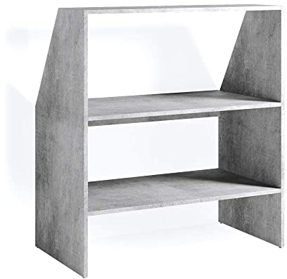 Vicco Dachschräge Regal, Bücherregal, Beton, 90 x 100 cm