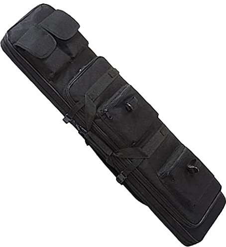 Waffentasche Gun Bag Futteral Gewehrtasche, Double Rifle Bag Mit Pouches Compartments, Futteral Langwaffen Waffentasche Gewehrtasche, Zum Angeln, Jagen, Schießsport Noir,85CM