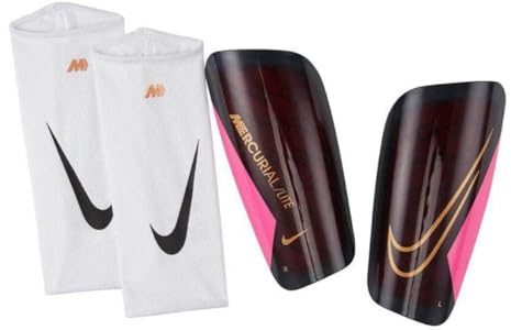 Nike Unisex – Erwachsene MERC Lite-Fa22 Schienbeinschoner, Off Noir/Pink Blast/Metallic C, L