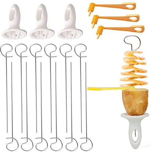 BBAOO Taglia Patate Spirale Taglierina a Spirale per Patate Patata Affettatrice Tornado Potato Twister Spiral Tagliapatate a Spirale Adatto per Frutta, Patate, Patatine Tornado, Cetrioli, ECC