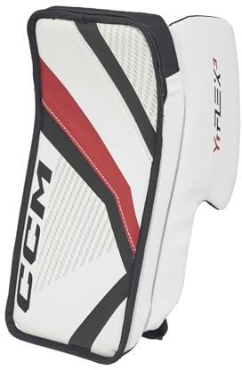 CCM YTFLEX 3 Blocco da portiere per hockey su ghiaccio, Youth (Bianco/Nero/Nero, Regolare)
