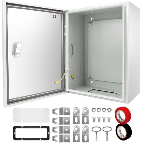 Tocretoare Elektrische Anschlussdose für den Außenbereich, 40,6 x 30,5 x 20,3 cm, NEMA 4 x Gehäuse, Wandmontage, IP66 wasserdicht und staubdicht, abschließbar, Metall-Anschlussdose