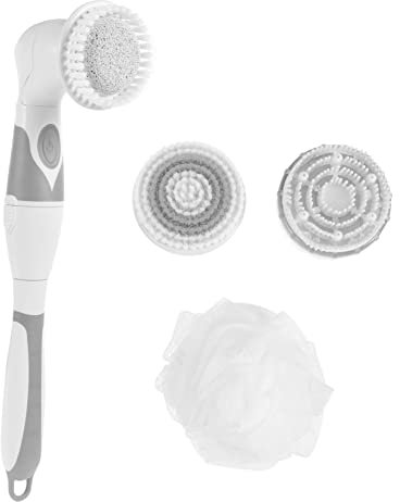 minkissy Elektrische Badebürste Mit Langem Griff Abs Körperbürste Rückenschrubber Für Dusche Und Massage Tragbare Reinigungsbürste Mit Aufhängeloch