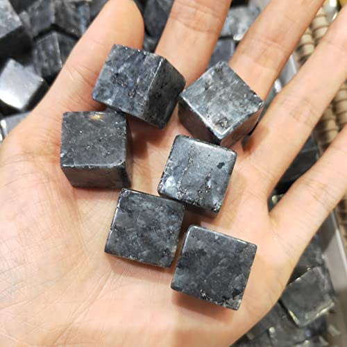CZAOINCU Cristal 100g Naturel Labradorite Cube Pierre Pierre de Lune Grise Gravier Cristaux de Roche et Pierres Collecte à Domicile (Size : 200g)