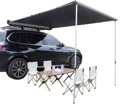 LYUCAYHQ Auto Zelt, Dachträger Markise, Einziehbare Autozelte für Camping, Auto Seitenmarkise für SUV/LKW/Van (Size : 200 x 350cm(79in x 138in))