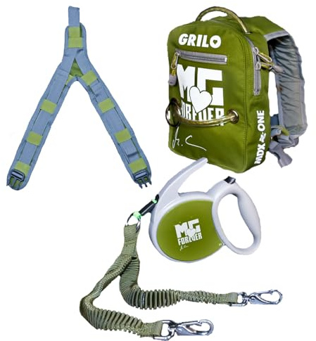 MDXONE Kinder-Snowboard-Ski-Geschirr-Trainer mit einziehbarer Leine und absorbierenden Spanngurten und abnehmbarem Sitzgurt (Green Forest)