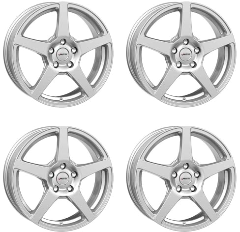 4x AUTEC Felgen Alufelgen VALEA 6.5x16 ET37 4x100 Brillantsilber kompatibel mit Renault Clio Twingo Captur