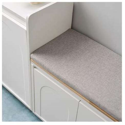 AQIGR Cojines para Bancos 80x40 80x30 100x40 Grueso Cojín de Banco para Asiento de Silla Larga Interior/Exterior, Parte Inferior Antideslizante, para Jardín, Muebles(Light Gray,80x40x5cm Thick)