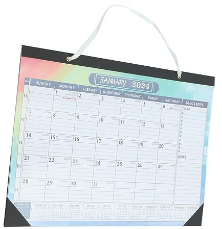 VILLFUL Wandkalender Englischer Monatskalender Für Büro Zuhause Langlebig Platzsparend Für Urlaubsplanung Täglichen Gebrauch
