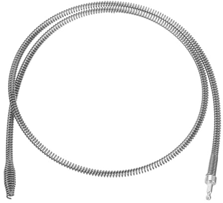 sourcing map Abflussverstopfungsentferner, 150 cm, 10 mm dick, Abflussschnecken, Haarentferner, Federkabel mit elektrischem Bohranschluss, Sanitärschlange für Küchenspüle, Badewanne, Abfluss,