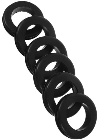 Mikikit 6pcs Cable Grommet Black Rubber Cable Grommets Hole Wire Protector Channels Cord Cover Cord Channels Protector