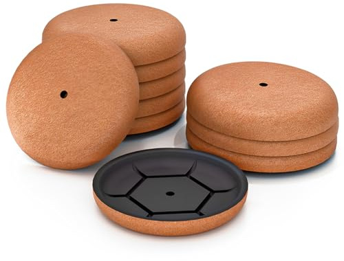 Deslizadores Muebles, 10 Piezas Deslizadores de Muebles Pesados, Correderas para Muebles para Mover Muebles y Proteger el Suelo, Deslizadores de Fieltro para Muebles (Redondo, 12cm)