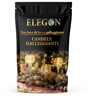 ELEGON 25 Candele Galleggianti Decorative | Candele Matrimonio Colorate Oro, Bianco, Rosa, Giallo, Verde | Ideali per Matrimoni, Compleanni, Natale e Atmosfera Romantica