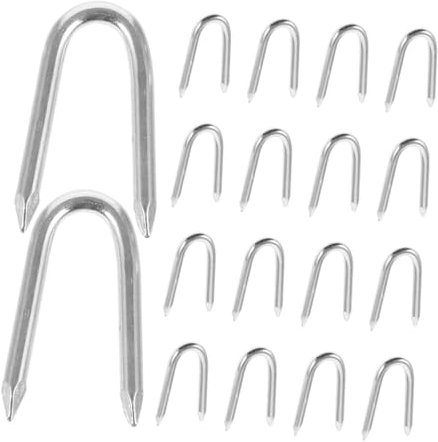 Homoyoyo 200pièces u Shaped Fence Staples Pour Clôtures Métalliques Pour Jardin Et Agriculture Clous Pour Fixer Sécurité Grillages Clôtures